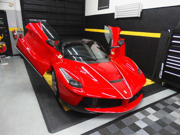 Red La Ferrari Paint protection film Xpel PPF Miami