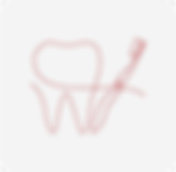Outline illustration of toothbrush and tooth