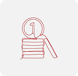 Outline illustration of a stack of coins