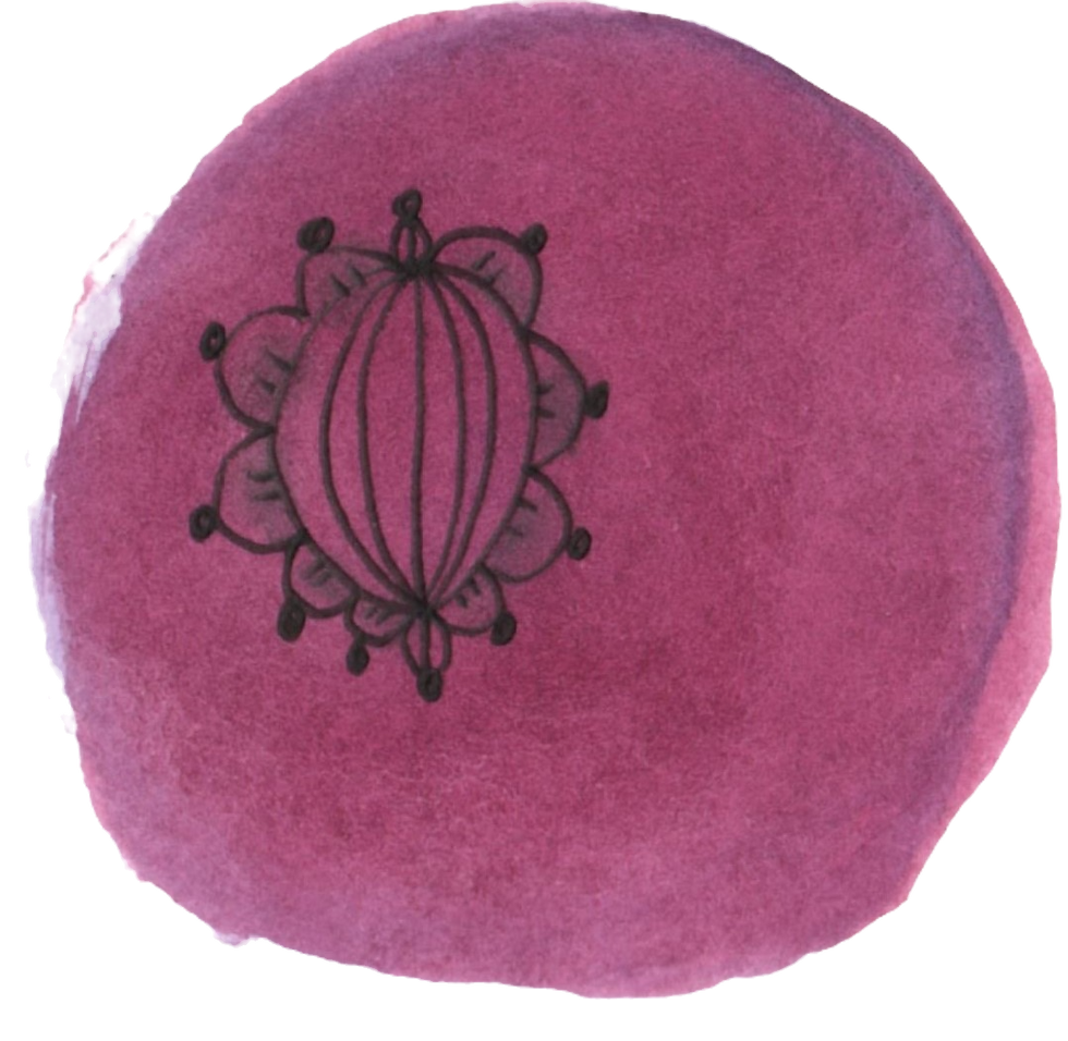 Livia Chua Original Tangle BULB LANTERN Drawn on Purple Red QoR Watercolor Background with Black Micron by Texas Artist and Author Cindy Rae Fancher, CZT®