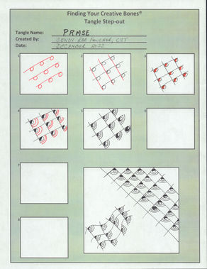 Tangle Step-out for PRMSE, an Original Tangle by Cindy Rae Fancher, CZT®