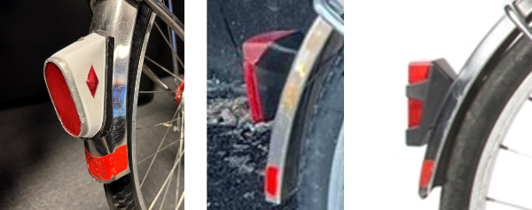 FLERE BAKLYKTER: Apache Cross ble levert med i alle fall tre baklykter. Lykten lengst til venstre var fra 1972 og til et stykke ut i 1976. Lykten i midten erstattet den hvite i metall, og ble brukt til og med -77-modellen. Lykten til høyre Stod i alle fall på -78 og 79-modellen.