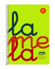 Blocks Lamela 1/4 Fluor polipropileno 80 hojas 90 gramos cuadro 4X4 amarillo