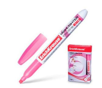 Marcador Señalizador Erich Krause V15 Rosa Fluorescente