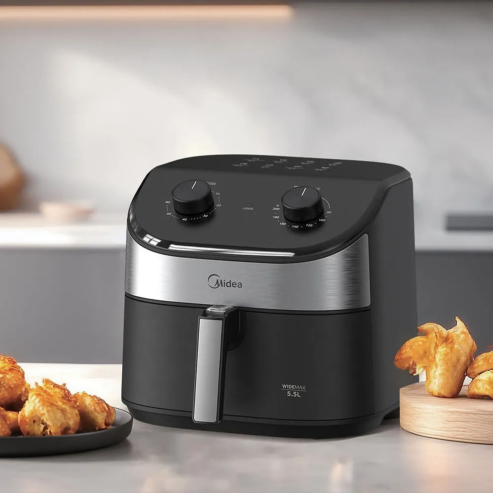 Miniatura: Fritadeira Air Fryer 5,5l Widemax Com Interior De Alumínio 1900w Midea