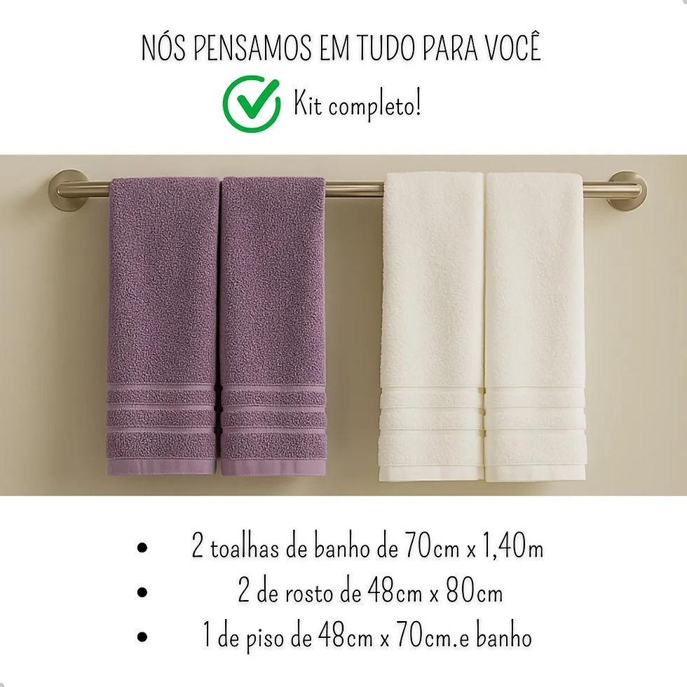 Miniatura: Jogo De Banho 5 Peças Toalha Teka Banheiro Confort Casa Lisa