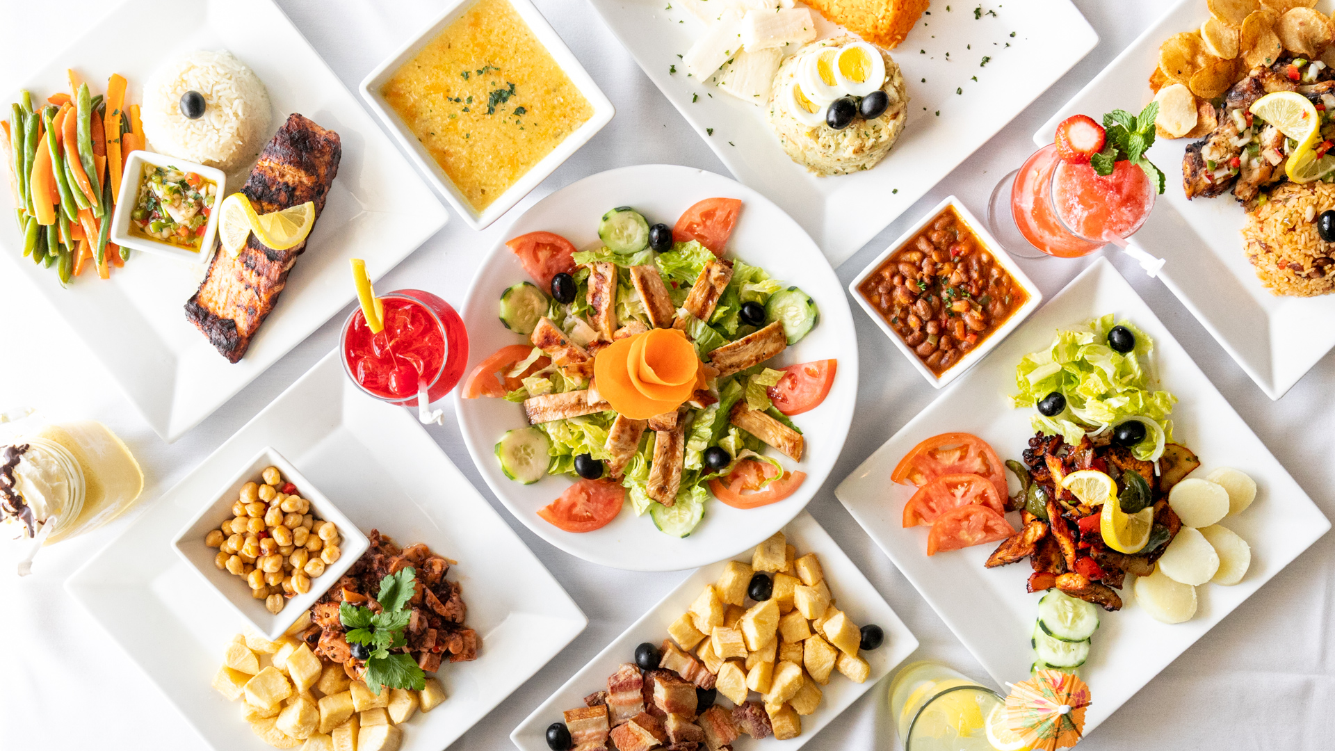 Arranged Food and Objects