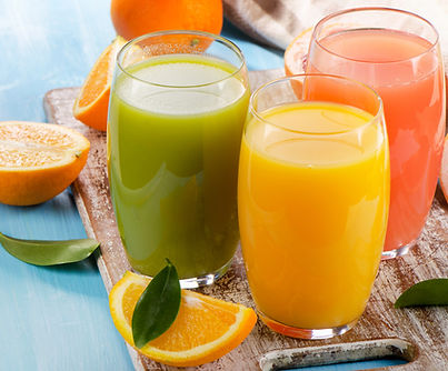 Sucos de frutas frescas