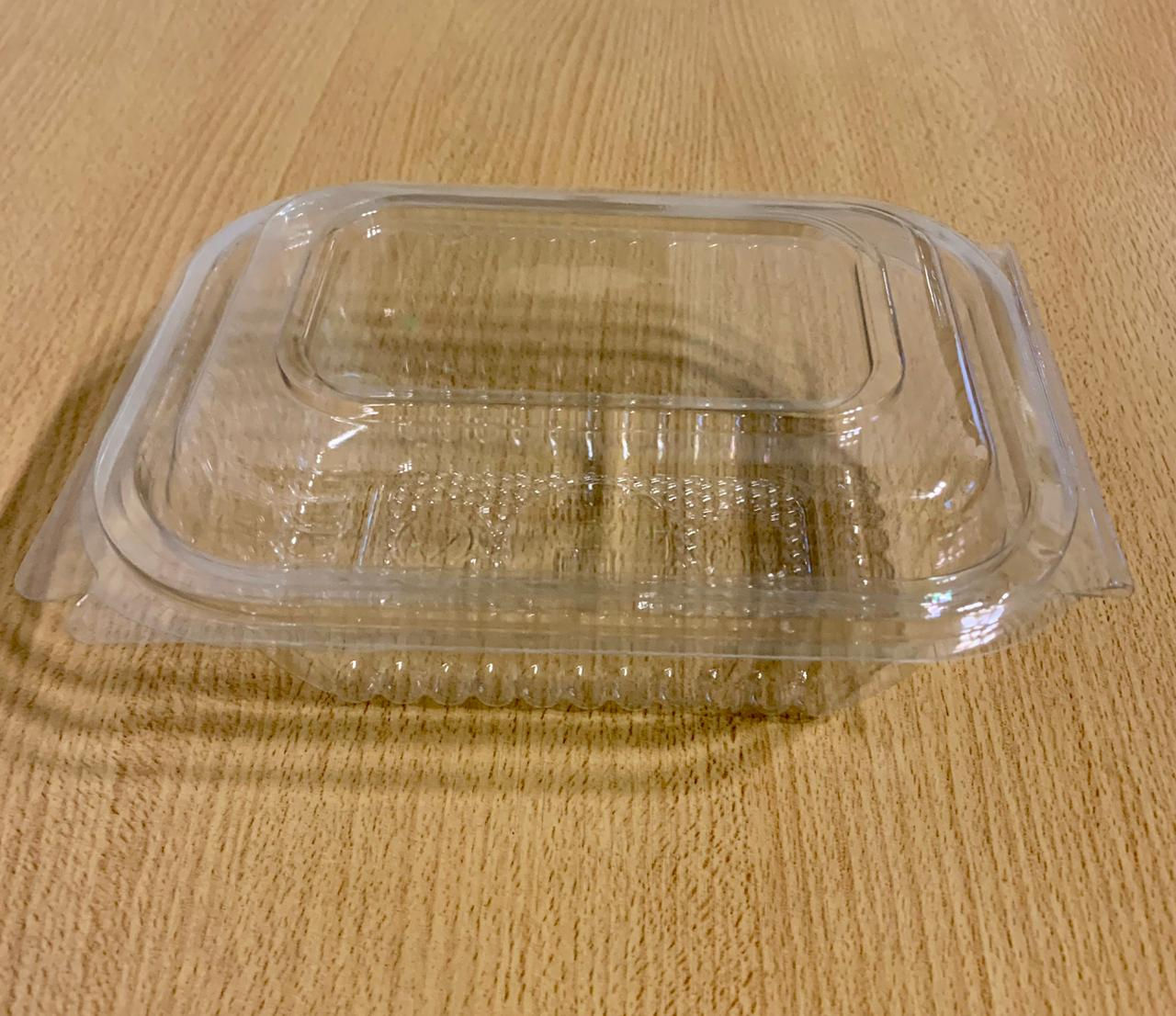 Bandejas de plástico cristal c/tapa (10 u)