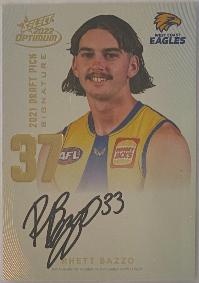 2022 AFL SELECT OPTIMUM DRAFT PICK GOLD