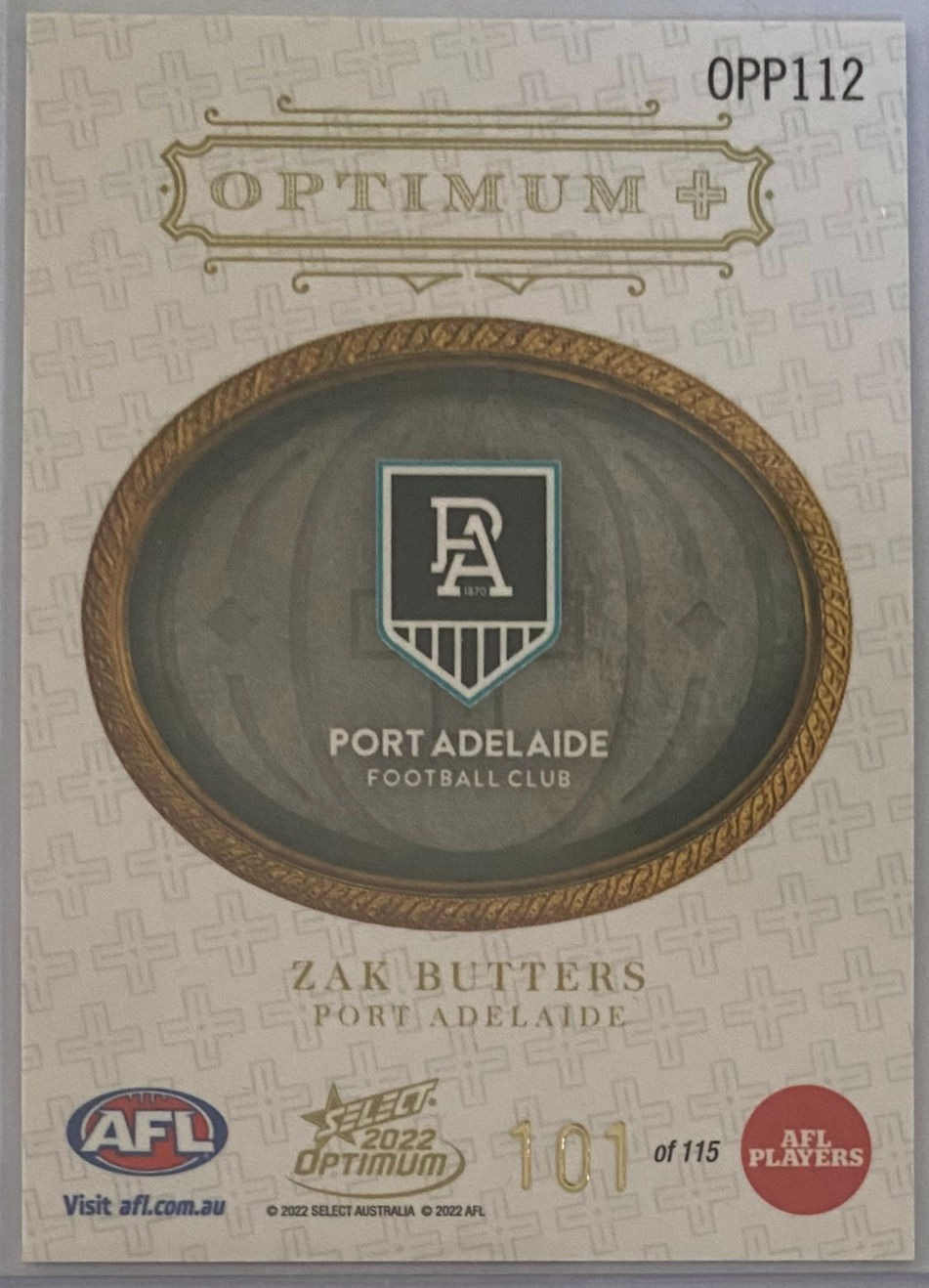 Thumbnail: 2022 AFL SELECT OPTIMUM PLUS PARALLEL