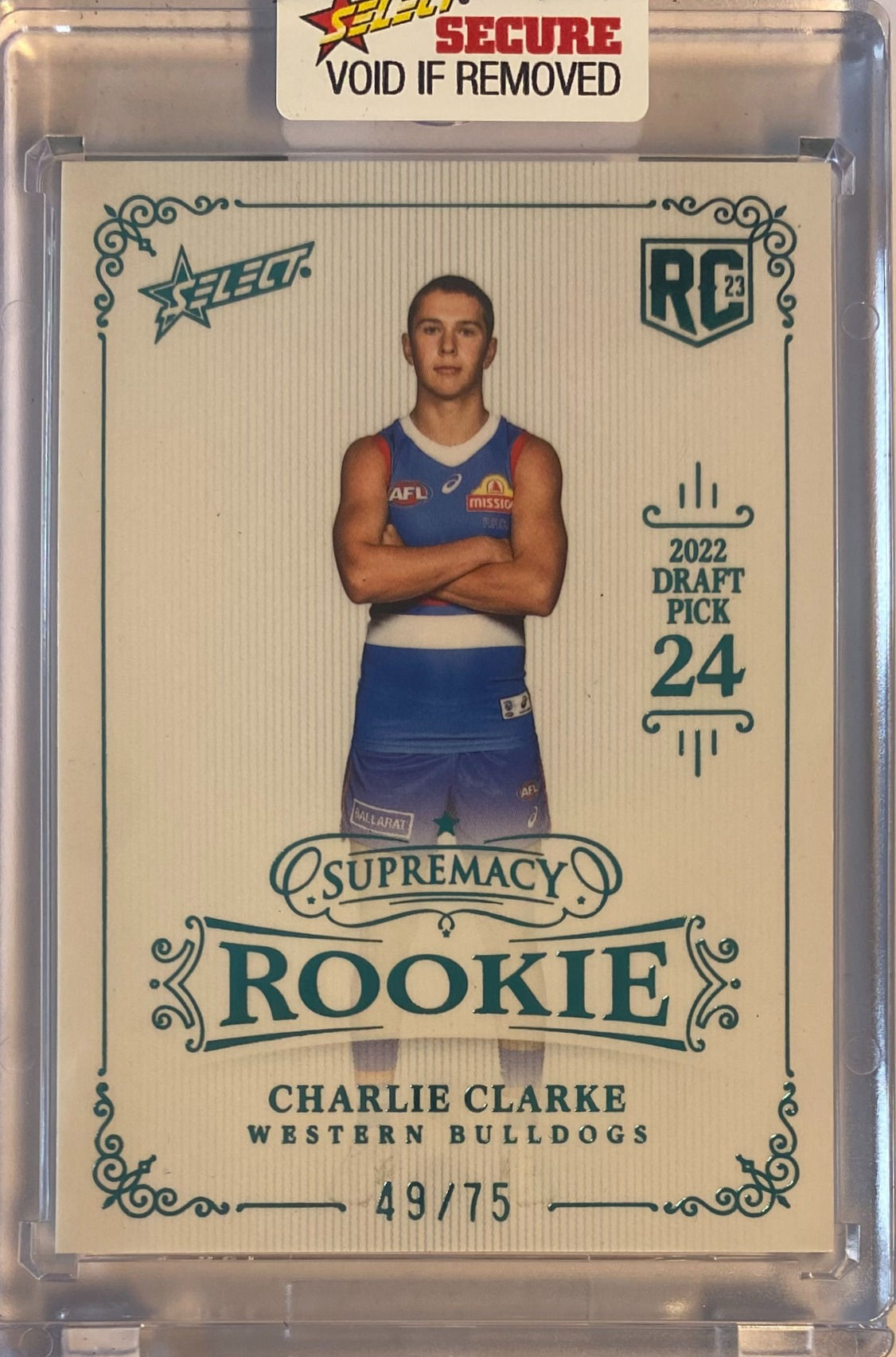 2023 AFL SELECT SUPREMACY ROOKIE WESTERN BULLDOGS