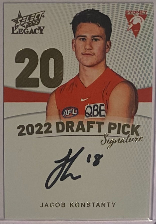 2023 AFL SELECT LEGACY 2022 DRAFT PICK GOLD