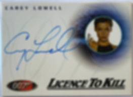 JAMES BOND QUOTABLE 40th AUTOGRAPH CARD