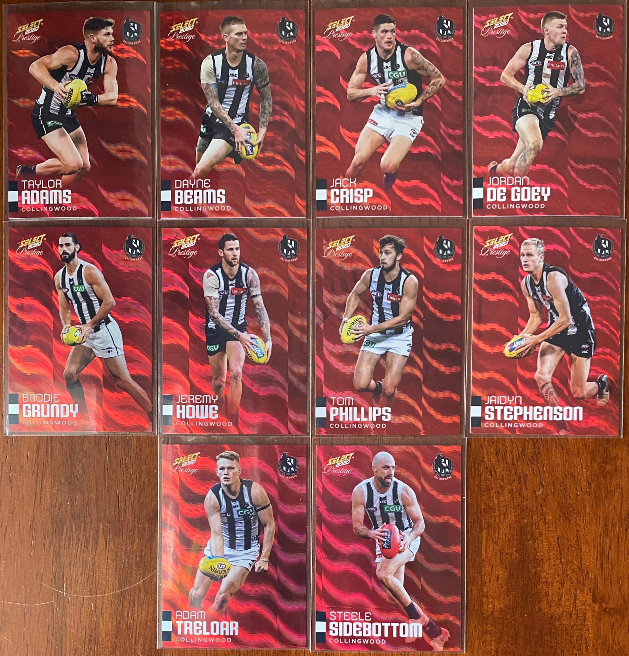 2020 AFL SELECT PRESTIGE RED PARALLEL CARDS