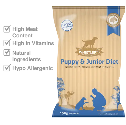 Whistlers Puppy & Junior chicken with rice and oats 