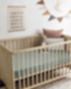 Thumbnail: Muslin Crib Sheets for Girls and Boys,  Roman Green