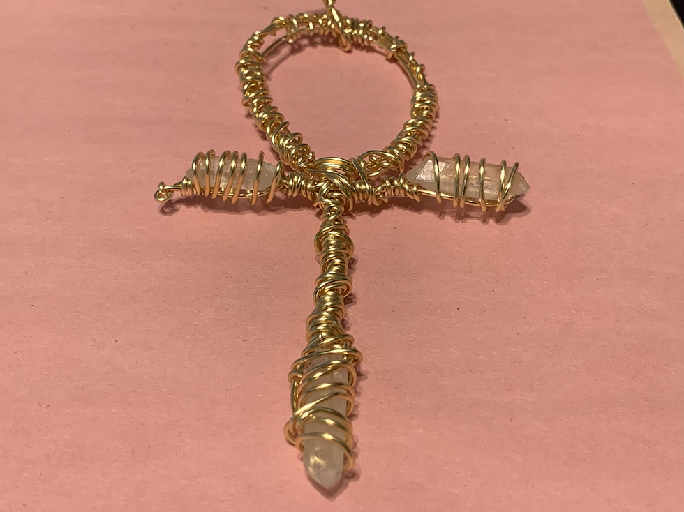 Thumbnail: CKU Clear Quartz’s Ankh Wand Pendant