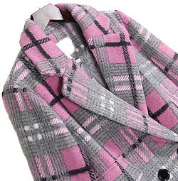 Thumbnail: Womens fashion check wool coat