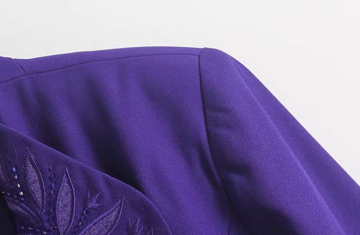 Thumbnail: Plus size embroidered  formal  evening suit