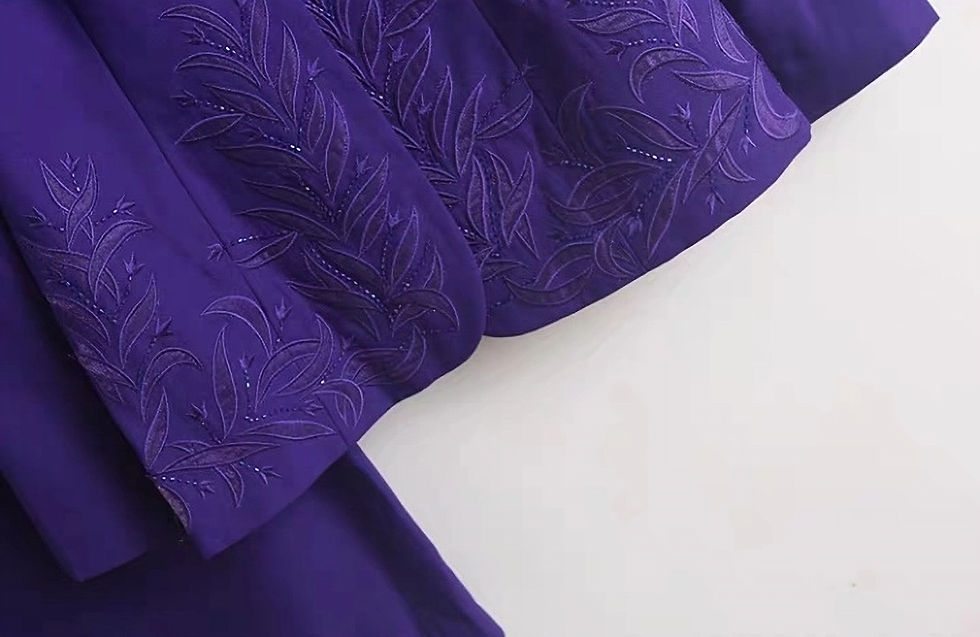 Thumbnail: Plus size embroidered formal evening suit
