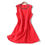 Thumbnail: Silk satin sleeveless short red evening dress