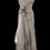 Thumbnail: Strapless long  sweetheart neck silver silk evening dress