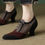 Thumbnail: Womens fashion leather shoes