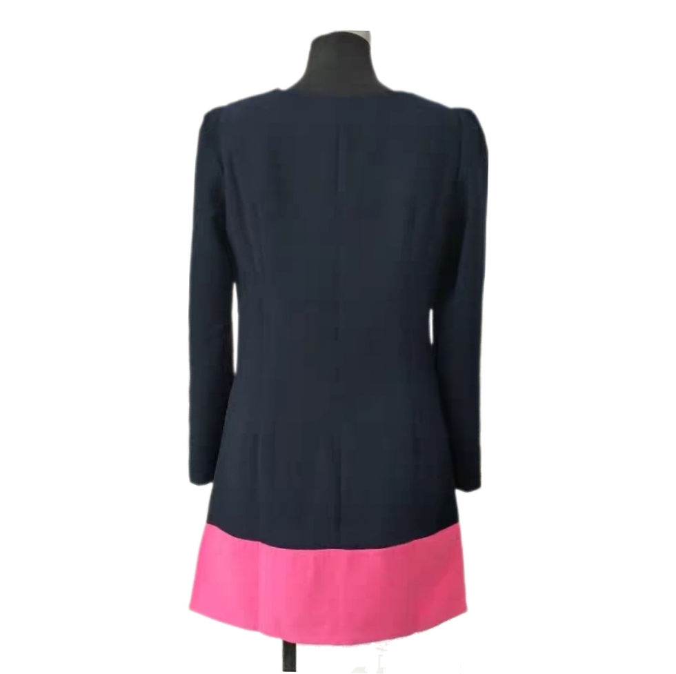 Thumbnail: Long sleeves retro style multi colour day dress