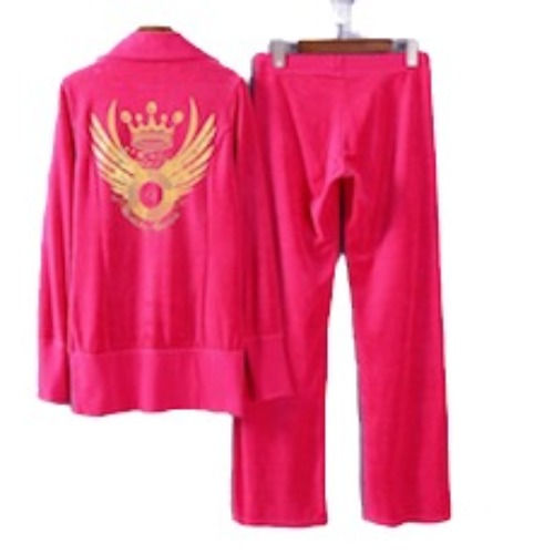 Thumbnail: Women fashion hooded  velour  casual sports track suit