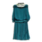 open sleeves blouson pleated chiffon midi dress
