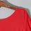 Thumbnail: Long sleeves red stretch lucre ruched red summer dress