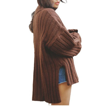 Thumbnail: Over sized long sleeves wool jumper