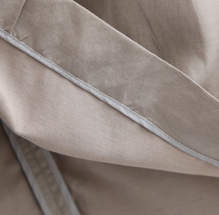 Thumbnail: 100% linen summer  skirt in classic beige