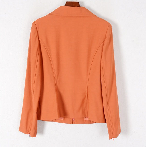 Thumbnail: Womens fashion wool skirt suit/ jacket in latest shade of orange