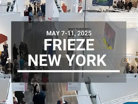 Art gallery booths at the Frieze New York Art Fair