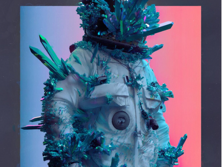 spaceman with Ice crystals on helmet and suit