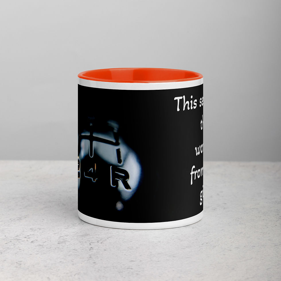 Thumbnail: Shift knob women from girls Mug with Color Inside