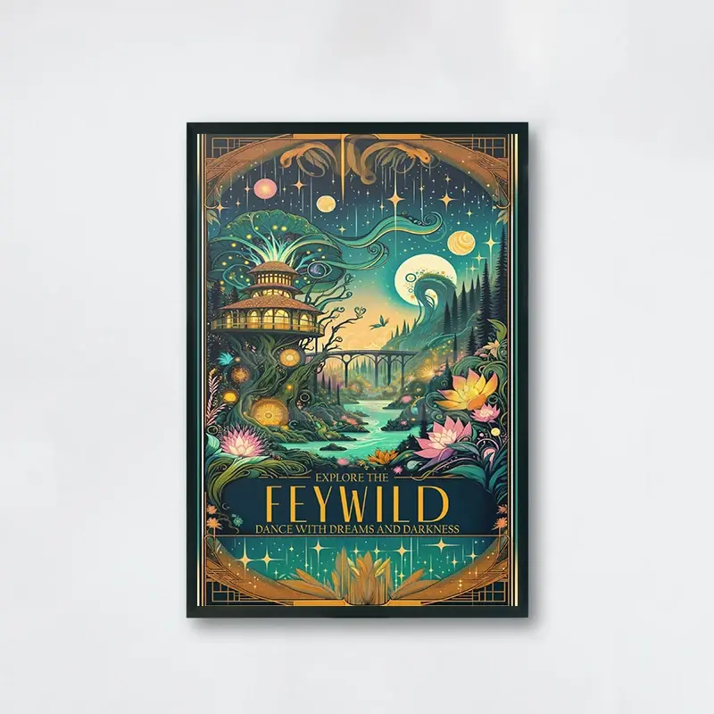 Thumbnail: Dungeons and Dragons Game World Travel Poster Fantasy RPG Prints