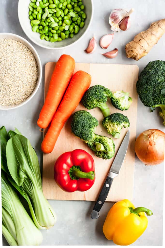 Arranged Food and Objects