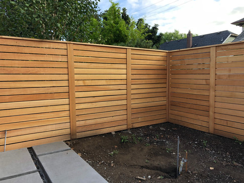 Custom Horizontal Cedar Fence