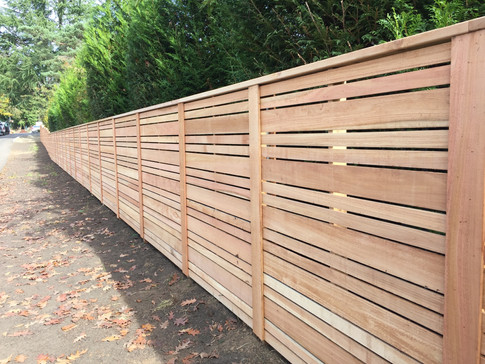 Custom Horizontal Double Sided Cedar Fence