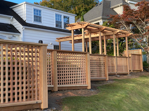 Custom Premium Lattice Cedar Fence