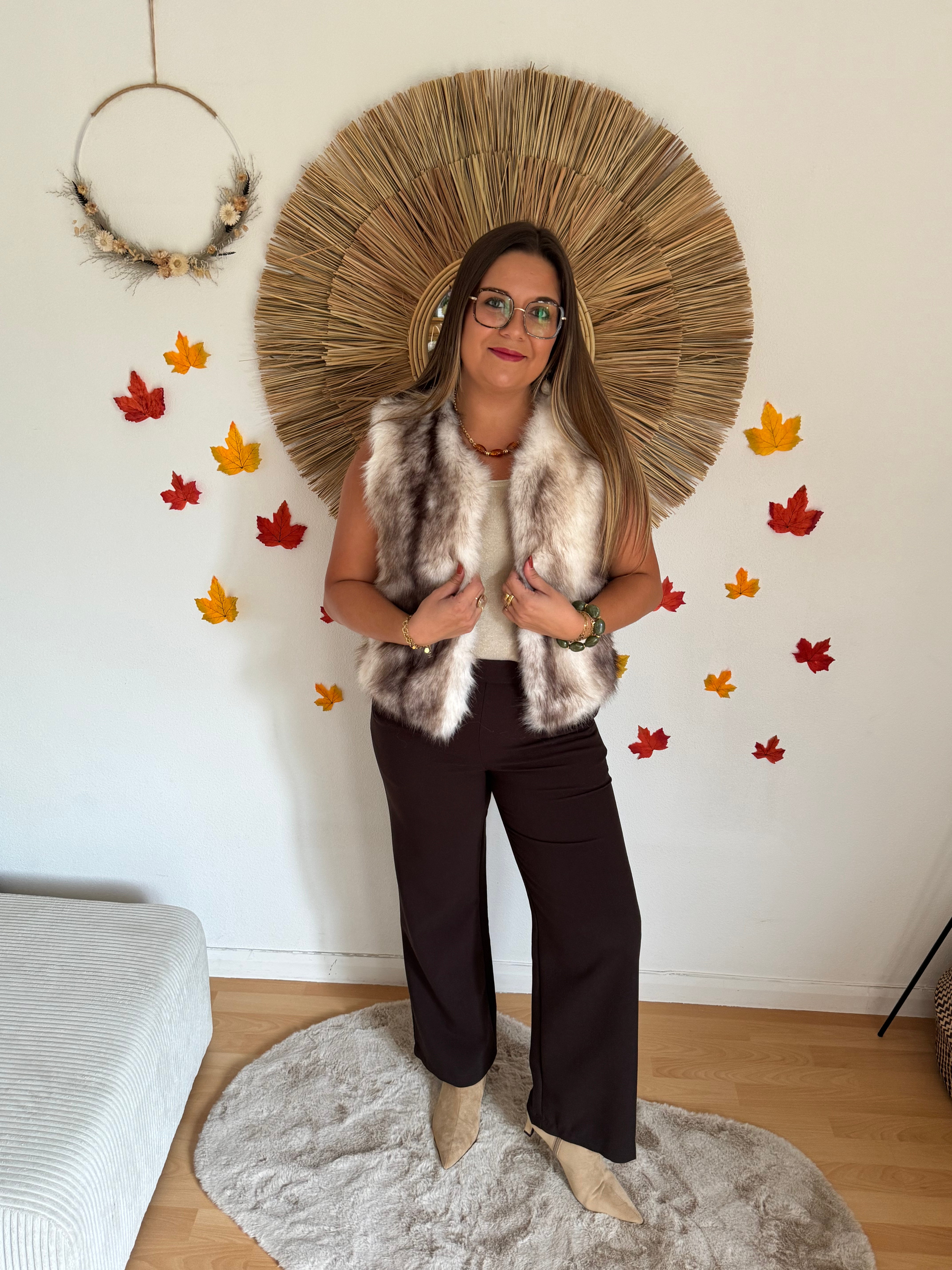 Gilet fourrure sans manches Lior