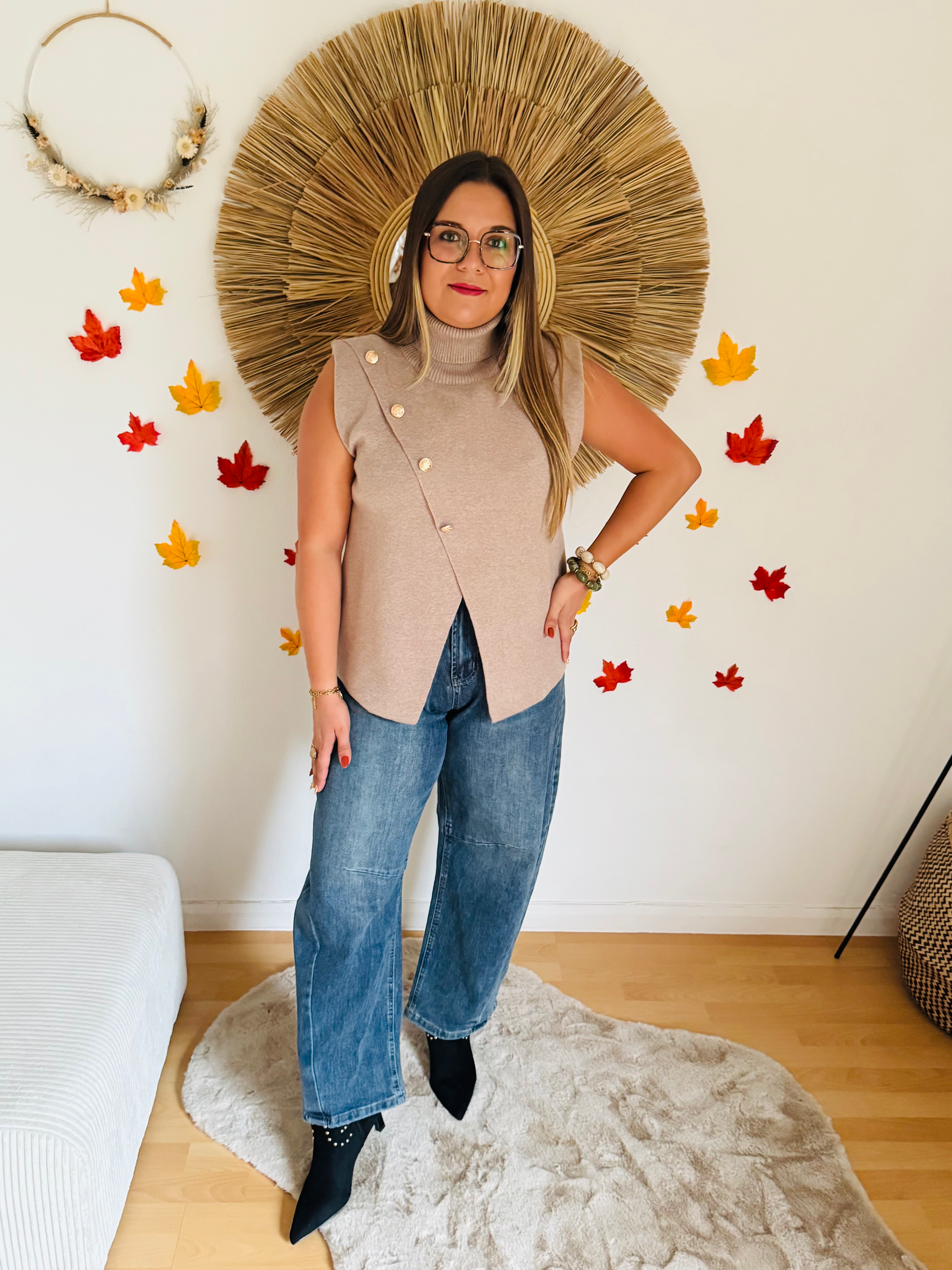 Pull sans manches Dario Taupe