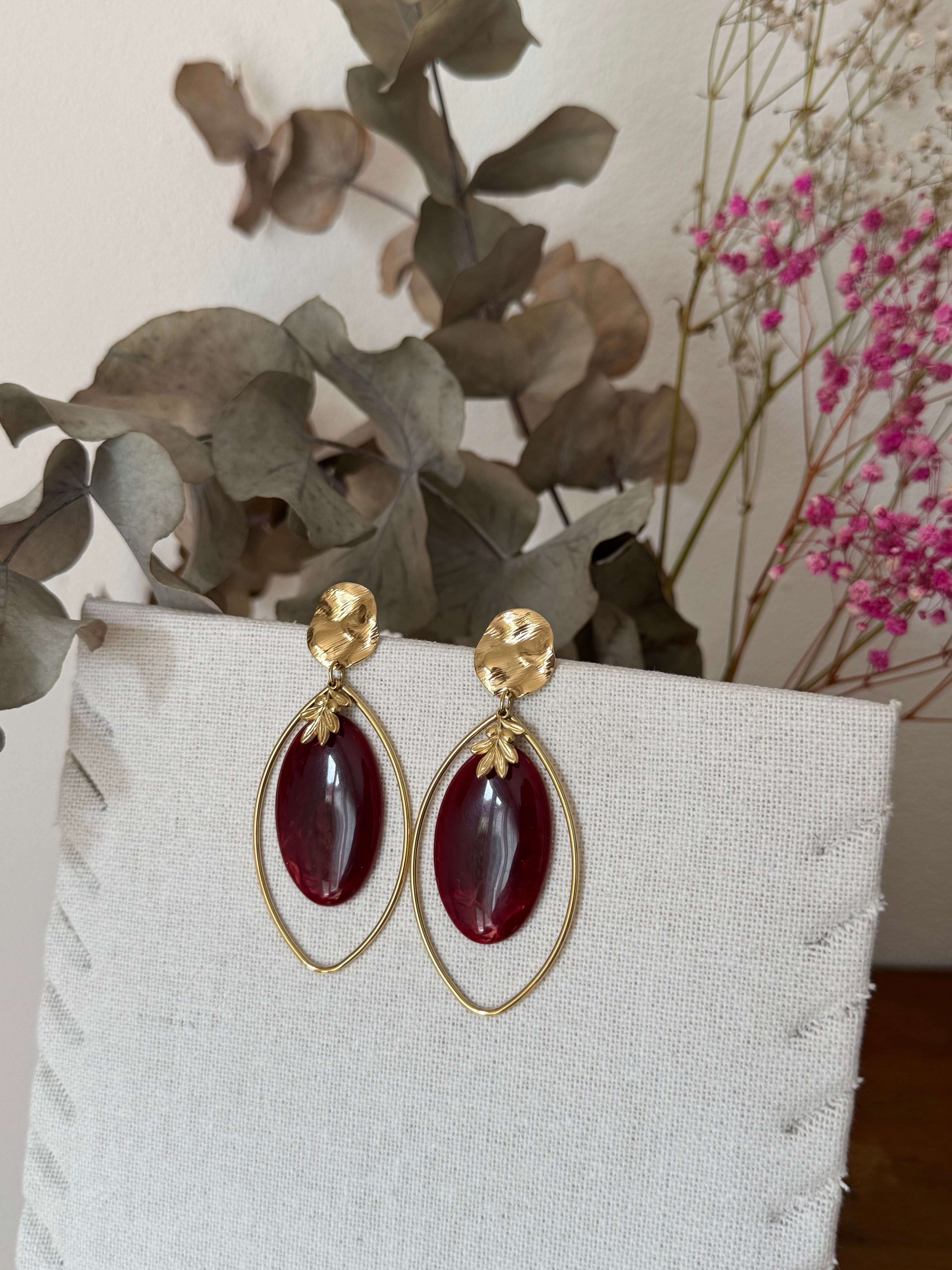 Boucles Inaya Bordeaux