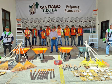 Ayuntamiento de Santiago Tuxtla fortalece el área de Limpia Pública con nuevo equipamiento