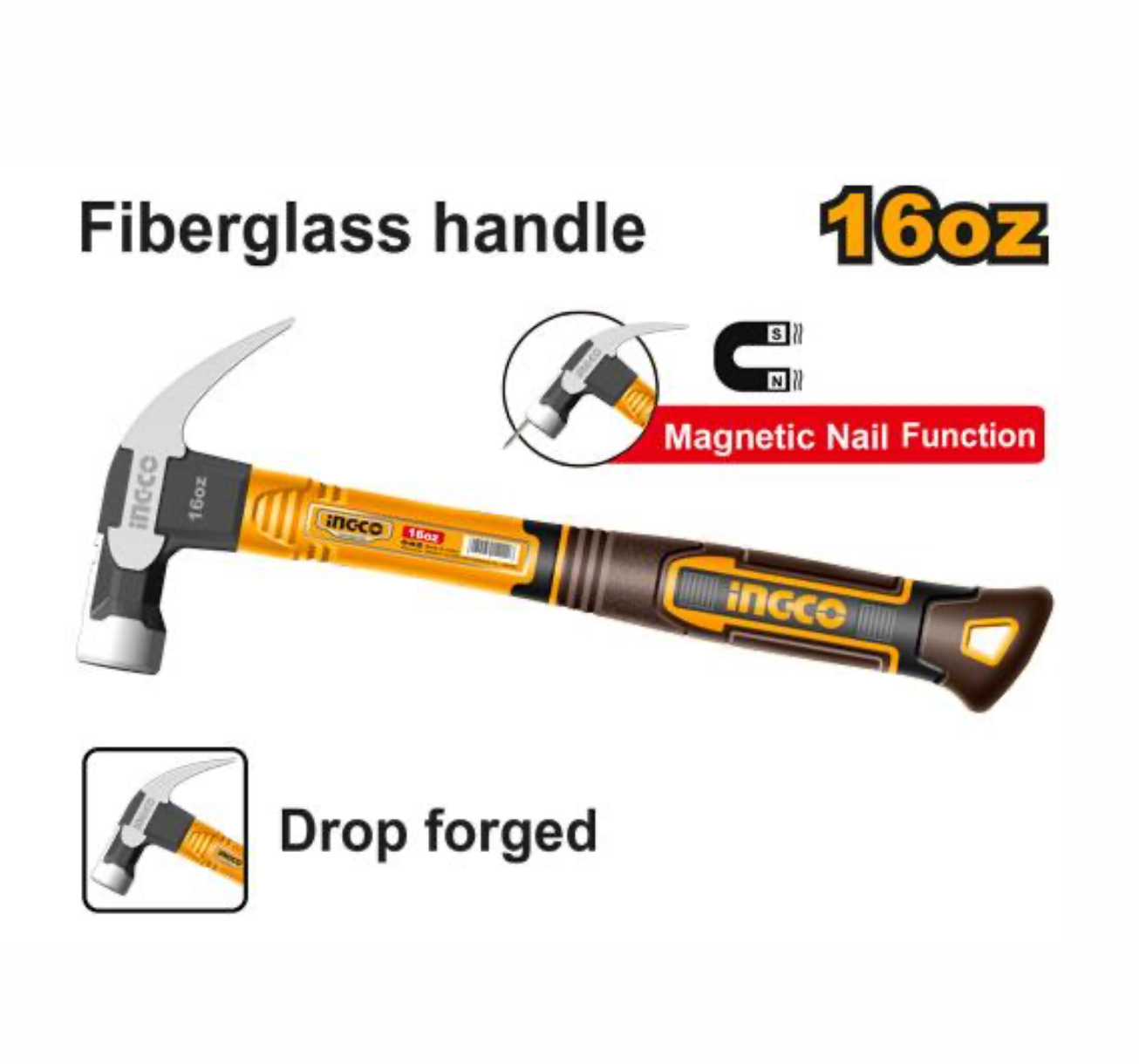 MARTILLO CARPINTERO 16OZ/450G INGCO HCH81016