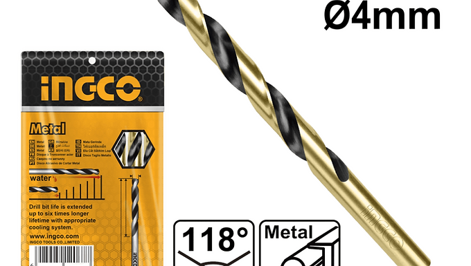BROCAS PARA METAL HSS 10 PIEZAS 4X75MM INGCO DBT1100403