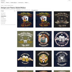 Unter "Shop" findet ihr nun den Link zu unserem Stüberl-Merchandise. 
Viel Spass beim Stöbern